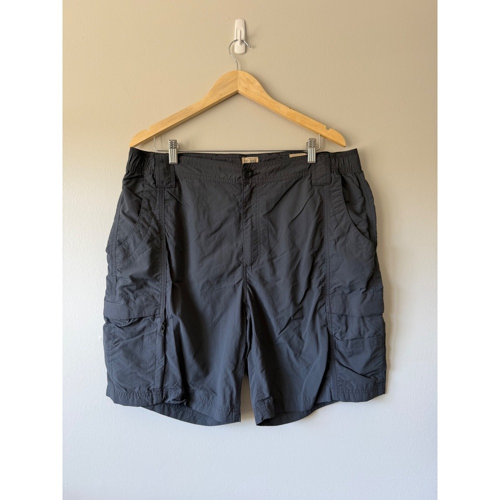 RedHead Cargo Shorts 38 Gray Nylon Ripstop Hiking Outdoor Utility Multi-Pocket